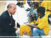 Biden talks to kids in DC