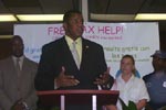 Rep. Meek at a Prosperity Campaign press conference.