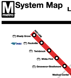Part 1 of Metrorail system map