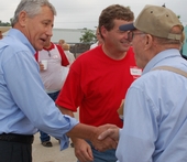 Senator Hagel greets Nebraskans at the annual Custer County Fair in Broken Bow.  