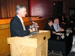 McHugh speaks during Edwards-Knox Town Hall Meeting