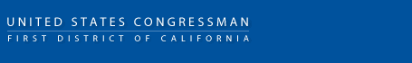 United States Congressman - First District of California