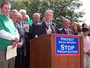 Sarbanes joins Democratic Congressional leaders and seniors from across the country at a rally to protect Social Security