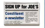 Signup for Joe's Constituent e-Newsletter
