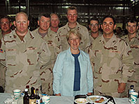 After dinner in the mess hall with WA National Guardsmen.