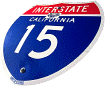 Image of a California Interstate Highway 15 sign