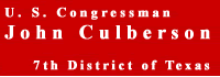 United Sates Congressman John Culberson 7th District of Texas
