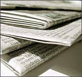 Photo of newspapers.