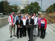 Steve Buyer speaks in front of U.S. Capitol with Olympic Athletes