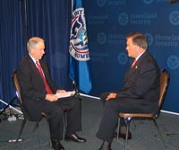 Sen. Sessions interviews Secretary of Homeland Security Tom Ridge.
