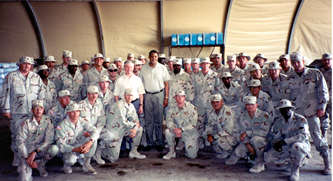 Photo of Senator Sessions with Troops in Saudi Arabia
