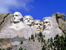 Mt. Rushmore, located in the Black Hills National Forest
