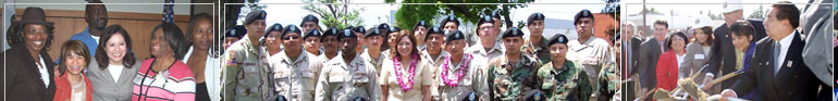 Congresswoman Hilda Solis: Constituent Services Section.  Images of Hilda with constituents