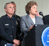 Senator Feinstein joins LA Chief of Police Bratton to support the renewal of the assault weapons ban.
