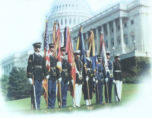 Picture of Military Guard in front of the Capitol.