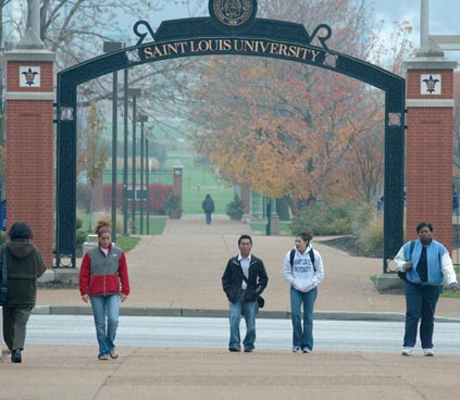 Photo of college students on campus