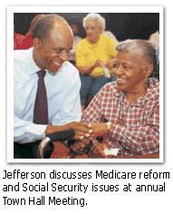Rep. Jefferson discusses medicare reform and social security issues at annual town hall meeting