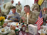 Rep. Meehan delivers New Year's and phone cards to soldiers in Iraq. (01/2005)