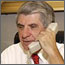 Senator Ben Nelson talking on the telephone