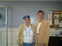  Congresswoman Schwartz greets a constituent during her September office hours held at her Philadelphia district office.