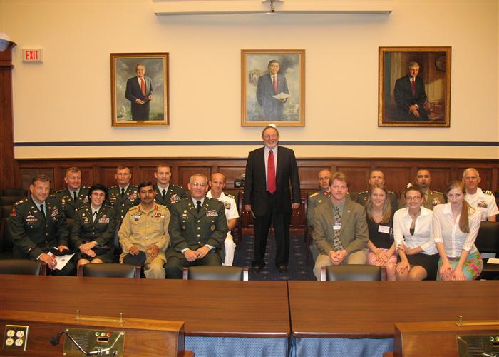 Congressman Young meets with students from the Air War College and the Close Up Foundation