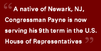 "A native of Newark, New Jersey, is now serving his 9th term in the U.S. House of Representatives"