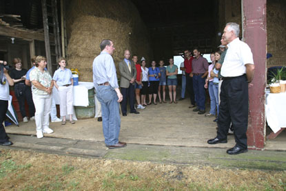 Picture: Chairman Goodlatte meets with local dairy producers in Bridgewater, Virginia to discuss dairy policy and issues facing producers.