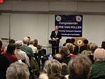 Congressman Van Hollen hosted a town hall meeting for residents of the Eighth Congressional District on February 13 at the Upcounty Regional Services Center in Germantown. The Congressman discussed the activities of the 109th Congress and answered questions from the audience.
