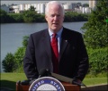 photo10 | Sen. Cornyn addressing the importance of ports to security and trade after a tour of the Port of Houston. (9/6/03)