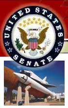 United States Senate official seal & Space Center - photo courtesy of Alabama Bureau of Tourism & Travel and Dan Brothers, photographer.