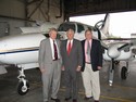 Dr. Norris Krone, Hoyer, and Eric Heidhausen, Dir. of Civil Aviation Programs at the University Research Foundation. 