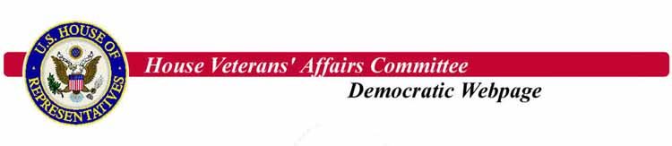 Committee on Veterans Affairs Democratic Webpage Banner. (Click here to go Home)