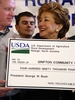 Senator Dole presents USDA Rural Devlopment  funds to the Town of Grifton and its fire and police departments.