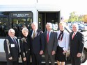 Hoyer, Sarbanes Gather in Front of the New FDA Shuttle at White Oak
