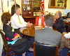 Henry meets with representatives from Pecos, TX while they visit D.C.