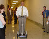 Henry takes a spin on the new "Segway."