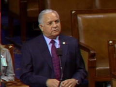 Reyes speaks in opposition to an amendment authorizing military troops on the U.S.-Mexico border.
