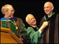 Senator Bennett receives an honorary doctorate degree at UVSC.