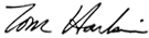 Tom Harkin's signature
