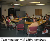 Tom meeting with ISBA members