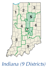 Indiana (9 Districts)