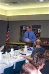 Camp joins the Owosso Kiwanis for breakfast.
