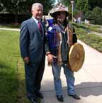 Rep. Rahall with Honoring Pole carver and Lummi Tribe member, Doug James