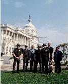 U.S. Border Patrol agents visit with Congressman Reyes at the Capitol