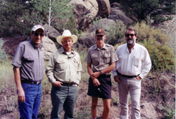 Congressman Hefley tours Browns Canyon, Colorado on August 29, 2003 with Forest Supervisor Bob Leaverton, Colorado State Park Manager Robert White and BLM Field Manager Roy Masinton. 