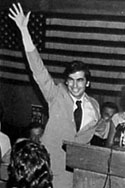 A picture of Chris on the campaign trail in 1974.