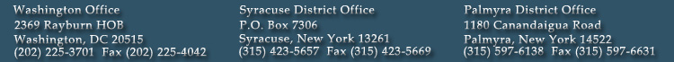 Representing the 25th Congressional District of New York State 