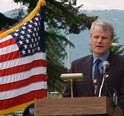 This is an image of Congressman Baird with a flag.  Click to view the Flags page in the Constituent Services Section.