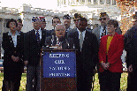 Mike with House Republicans and members of several veterans associations in front of United States Capitol building