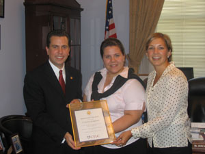 Representative Boren accepting the Congressional Youth Leadership Award